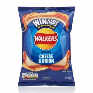 Walkers Cheese And Onion Flavour Crisps 32.5g.