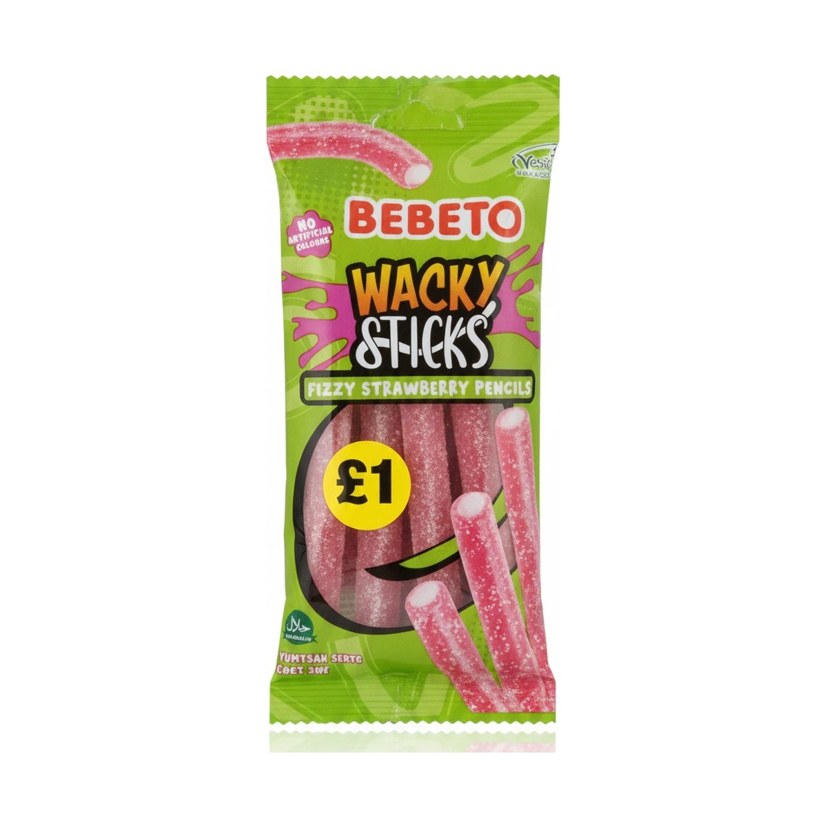 Bebeto Wacky Sticks Fizzy Strawberry Pencils