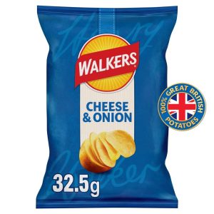 Walkers Cheese And Onion Flavour Crisps 32.5g.