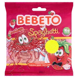 Bebeto Happy Laces Sour Strawberry