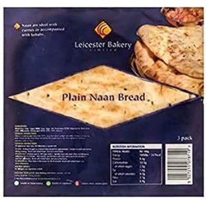 3 Flamed Baked Naan Bread